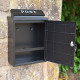 Wall Mounted Post Box - Silver Text
