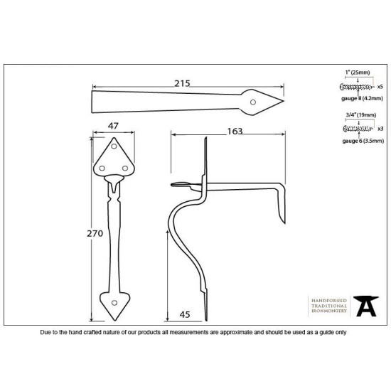 Traditional Blacksmith Tuscan Thumb Latch