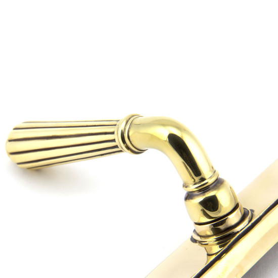 Hinton Slimline Sprung Lever Espagnolette - Aged Brass