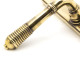 Reeded Slimline Sprung Lever Latch Set - Aged Brass