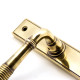 Reeded Slimline Sprung Lever Latch Set - Aged Brass