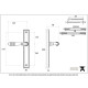 Reeded Slimline Sprung Lever Latch Set - Polished Bronze