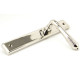 Reeded Slimline Sprung Lever Latch Set - Polished Nickel