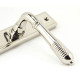 Reeded Slimline Sprung Lever Latch Set - Polished Nickel