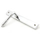 Reeded Slimline Sprung Lever Latch Set - Polished Chrome