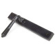 Reeded Slimline Sprung Lever Latch Set - Aged Bronze