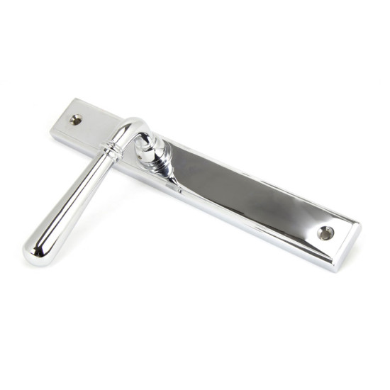 Newbury Slimline Sprung Lever Latch Set - Polished Chrome