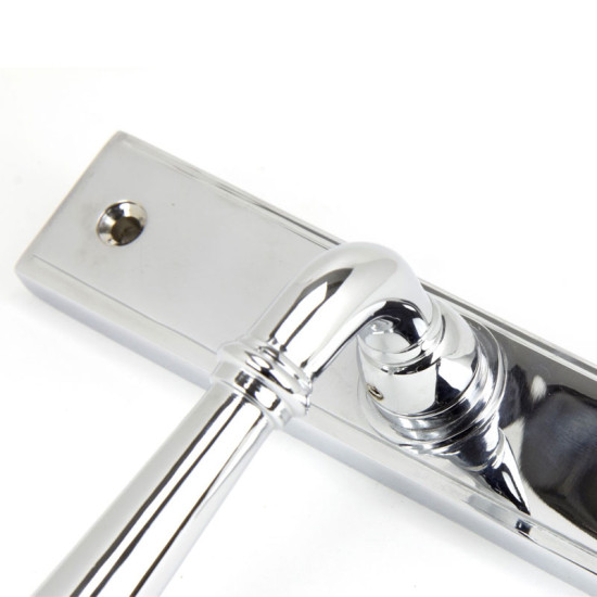 Newbury Slimline Sprung Lever Latch Set - Polished Chrome