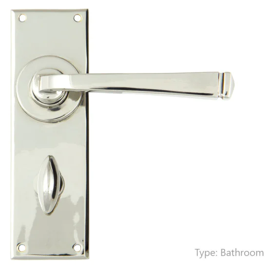 Avon Door Handle - Polished Nickel