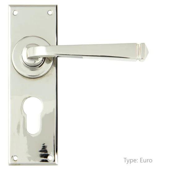 Avon Door Handle - Polished Nickel