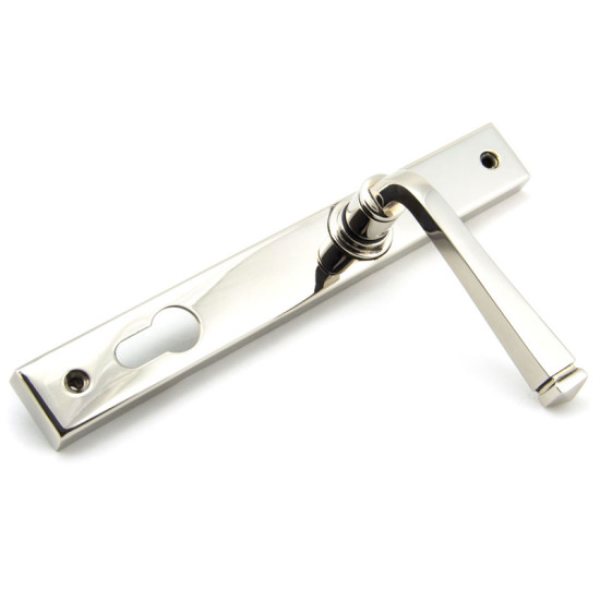 Avon Slimline Sprung Lever Espagnolette - Polished Nickel