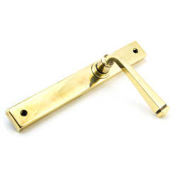 Avon Slimline Sprung Lever Latch Set - Aged Brass
