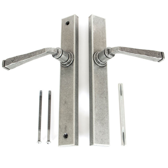 Blacksmith Pewter Patina Avon Slimline Sprung Lever Latch Set