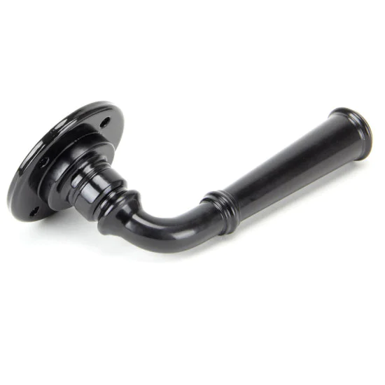 Traditional Blacksmith Regency Lever Door Handle on Rose Set - Unsprung