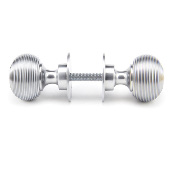 Satin Chrome Beehive Door Knobs