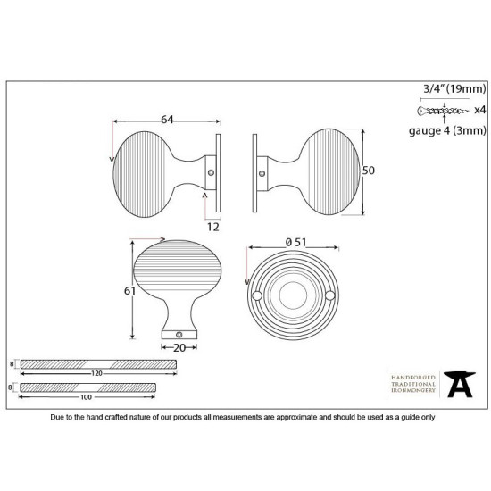 Satin Chrome Beehive Door Knobs