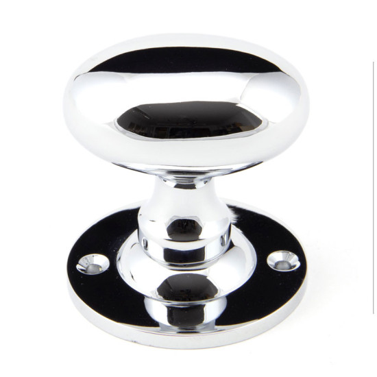 Polished Chrome Oval Knob Set