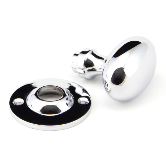 Polished Chrome Oval Knob Set