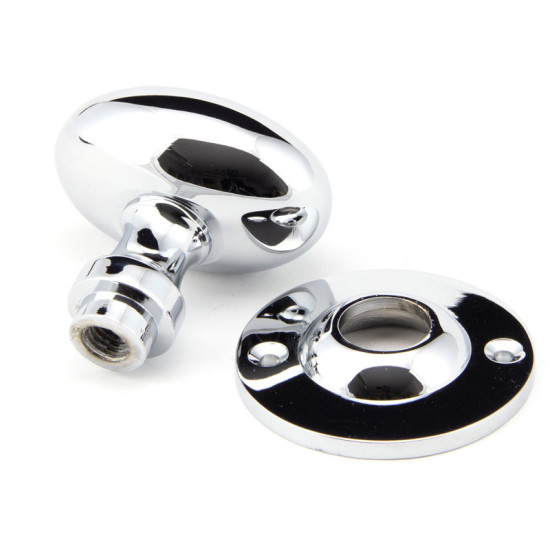 Polished Chrome Oval Knob Set