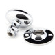 Polished Chrome Oval Knob Set