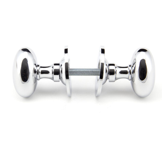 Polished Chrome Oval Knob Set