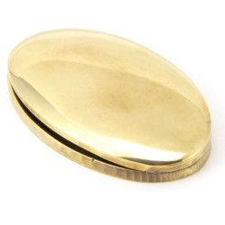 Aged Brass Oval Escutcheon & Cover
