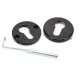 Traditional Blacksmith Regency Concealed Euro Escutcheon