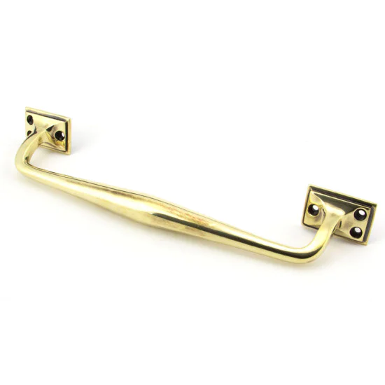 Period Art Deco Pull Handle - Aged Brass