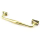 Period Art Deco Pull Handle - Aged Brass