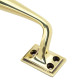 Period Art Deco Pull Handle - Aged Brass