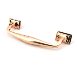 Period Art Deco Pull Handle - Polished Bronze