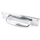 Period Art Deco Pull Handle on Backplate - Polished Chrome