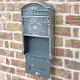 Versaille Wall Mounted Post Box - Pewter Finish