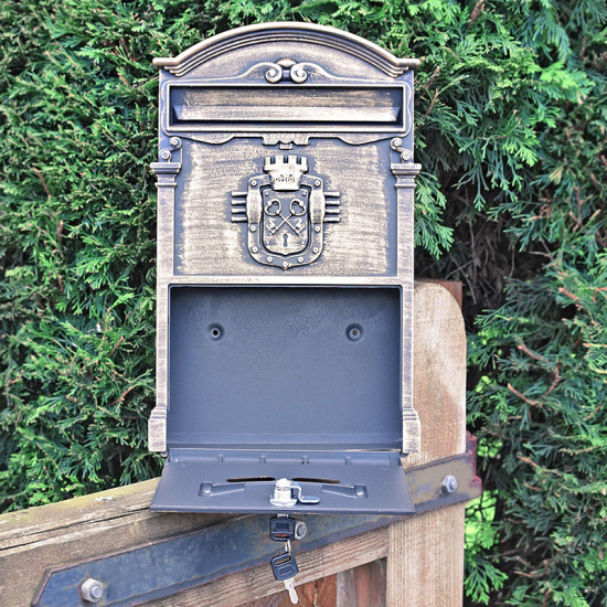 Belgravia Wall Mounted Post Box - Bronze Finish