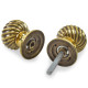 Aged Brass Spiral Door Knobs