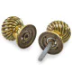 Aged Brass Spiral Door Knobs