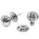 Grand Polished Chrome Beehive Door Knobs