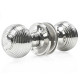 Grand Polished Chrome Beehive Door Knobs