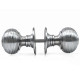 Grand Satin Chrome Beehive Door Knobs