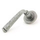 Blacksmith Pewter Patina Avon Lever Door Handle on Round Rose Set - Sprung