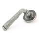 Blacksmith Pewter Patina Avon Lever Door Handle on Beehive Rose Set - Unsprung