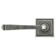 Blacksmith Pewter Patina Avon Lever Door Handle on Square Rose Set - Sprung