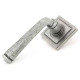 Blacksmith Pewter Patina Avon Lever Door Handle on Square Rose Set - Sprung