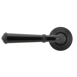 Traditional Blacksmith Regency Lever Door Handle on Beehive Rose Set - Sprung