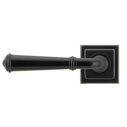 Traditional Blacksmith Regency Lever Door Handle on Square Rose Set - Sprung
