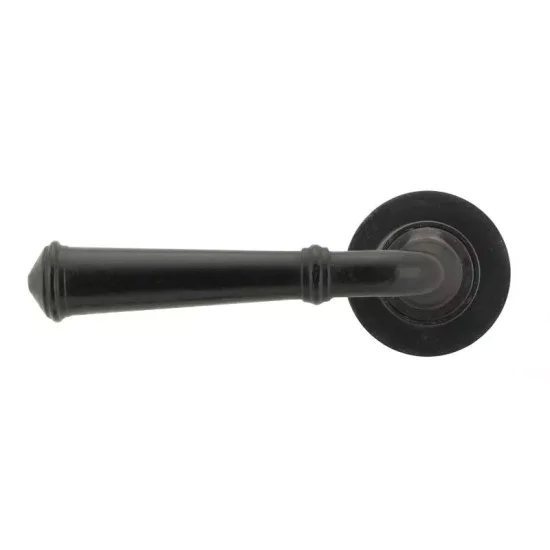 Blacksmith External Beeswax Regency Lever Door Handle on Round Rose Set - Unsprung