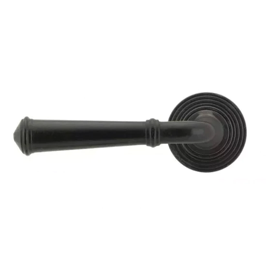 Blacksmith External Beeswax Regency Lever Door Handle on Beehive Rose Set -Sprung