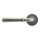 Blacksmith Pewter Patina Hammered Newbury Lever Door Handle on Art Deco Rose Set - Sprung
