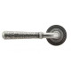 Blacksmith Pewter Patina Hammered Newbury Lever Door Handle on Beehive Rose Set - Sprung