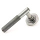 Blacksmith Pewter Patina Brompton Lever Door Handle on Round Rose Set - Sprung